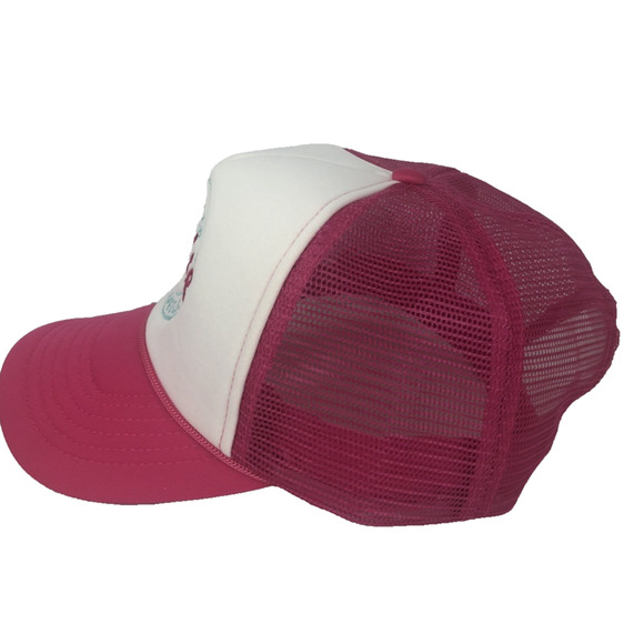 Barbie Snapback Truckers Hat Malibu Beach Los Angeles Pink Mesh Baseball Cap - Picture 2 of 9